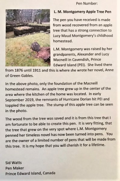 Pen - LM Montgomery Apple Tree Pen - Image 7