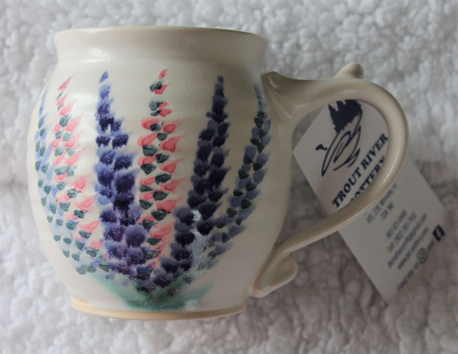 16 oz Pottery Mug - Lupins