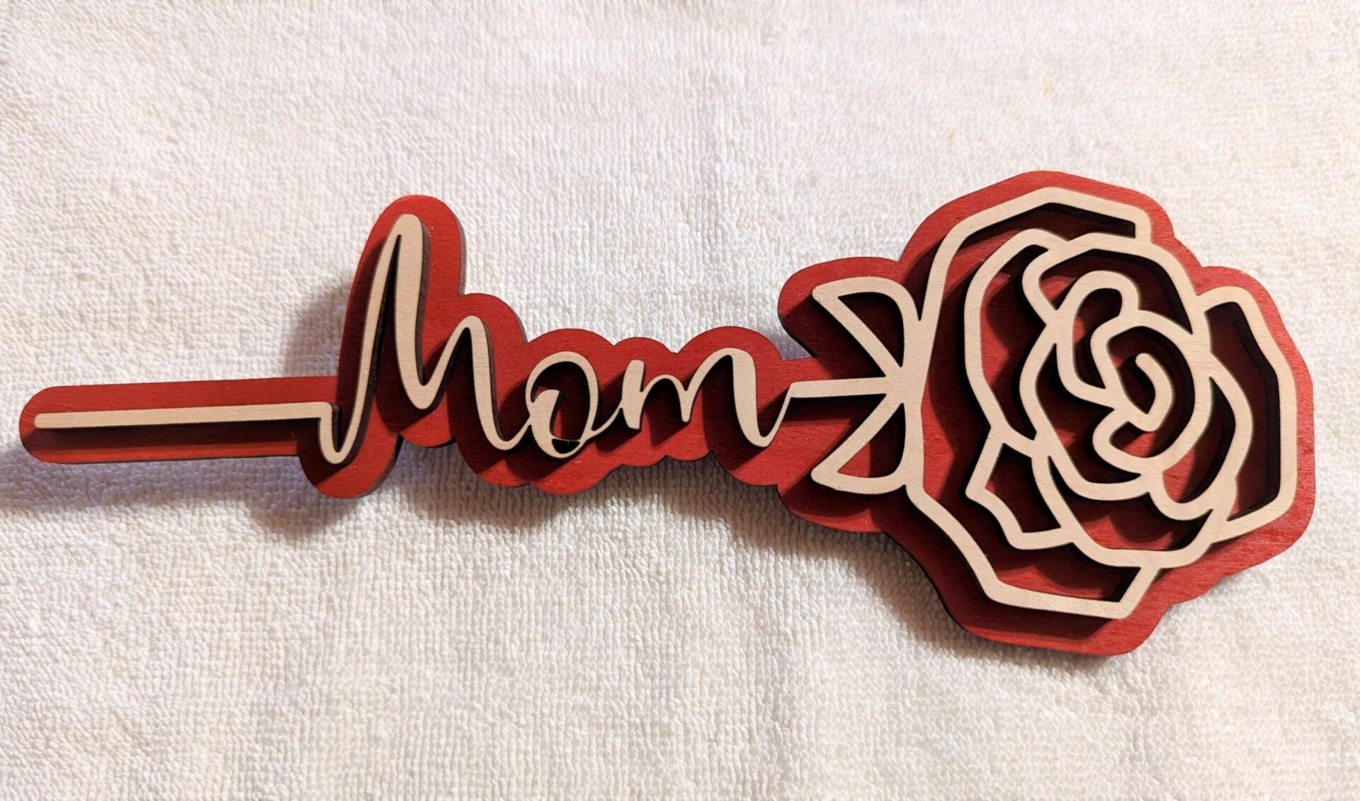 Mom Rose - Laser Cut wooden rose